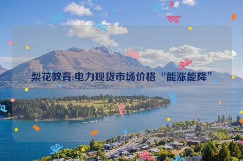 梨花教育:电力现货市场价格“能涨能降”