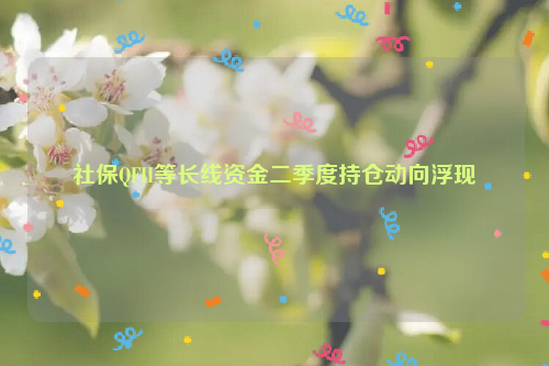 社保QFII等长线资金二季度持仓动向浮现